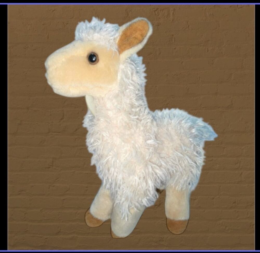 Aurora Miyoni Llama Alpaca Plush Stuffed Animal 12" Tan Nursery Decor Baby Gift
